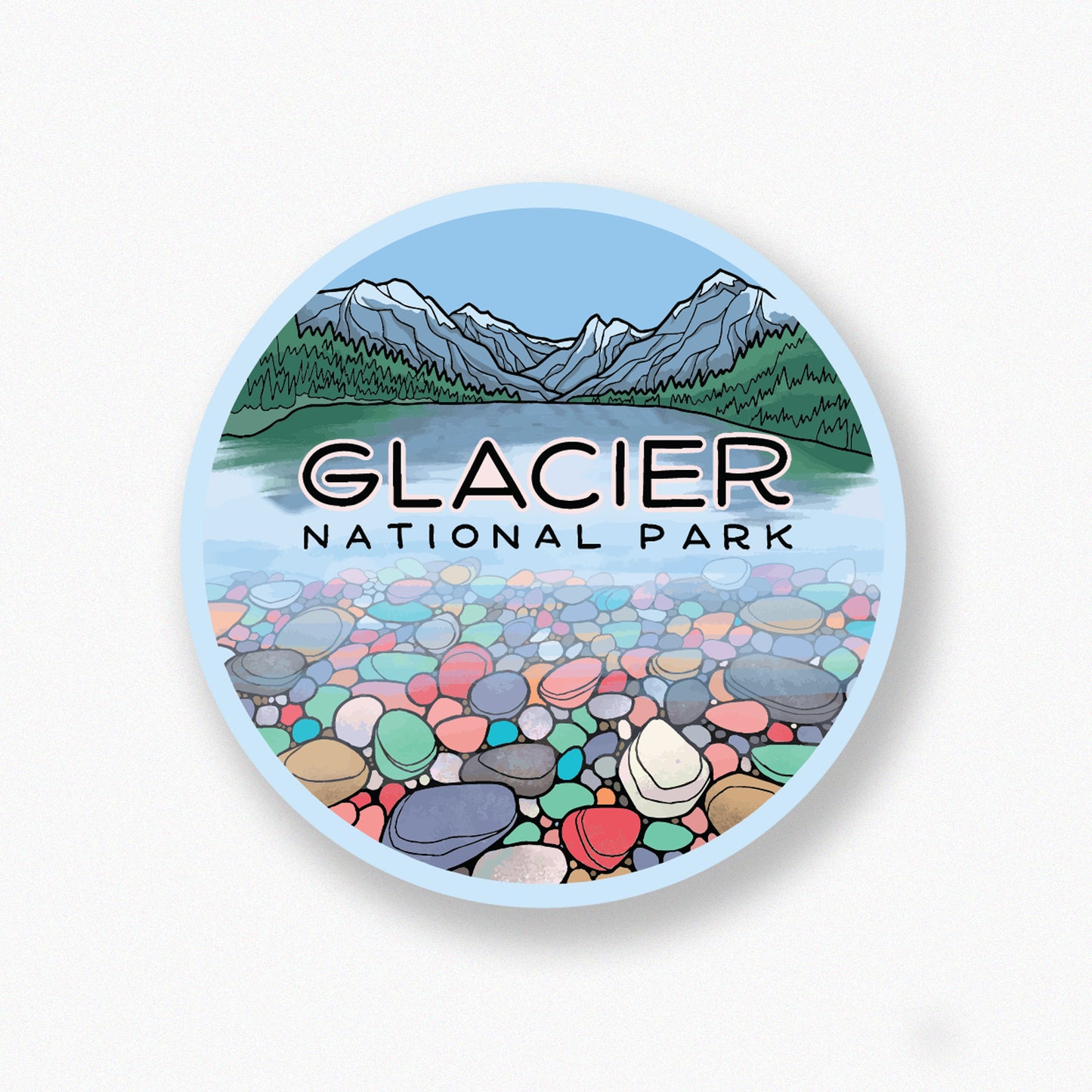 Glacier Lake McDonald sticker