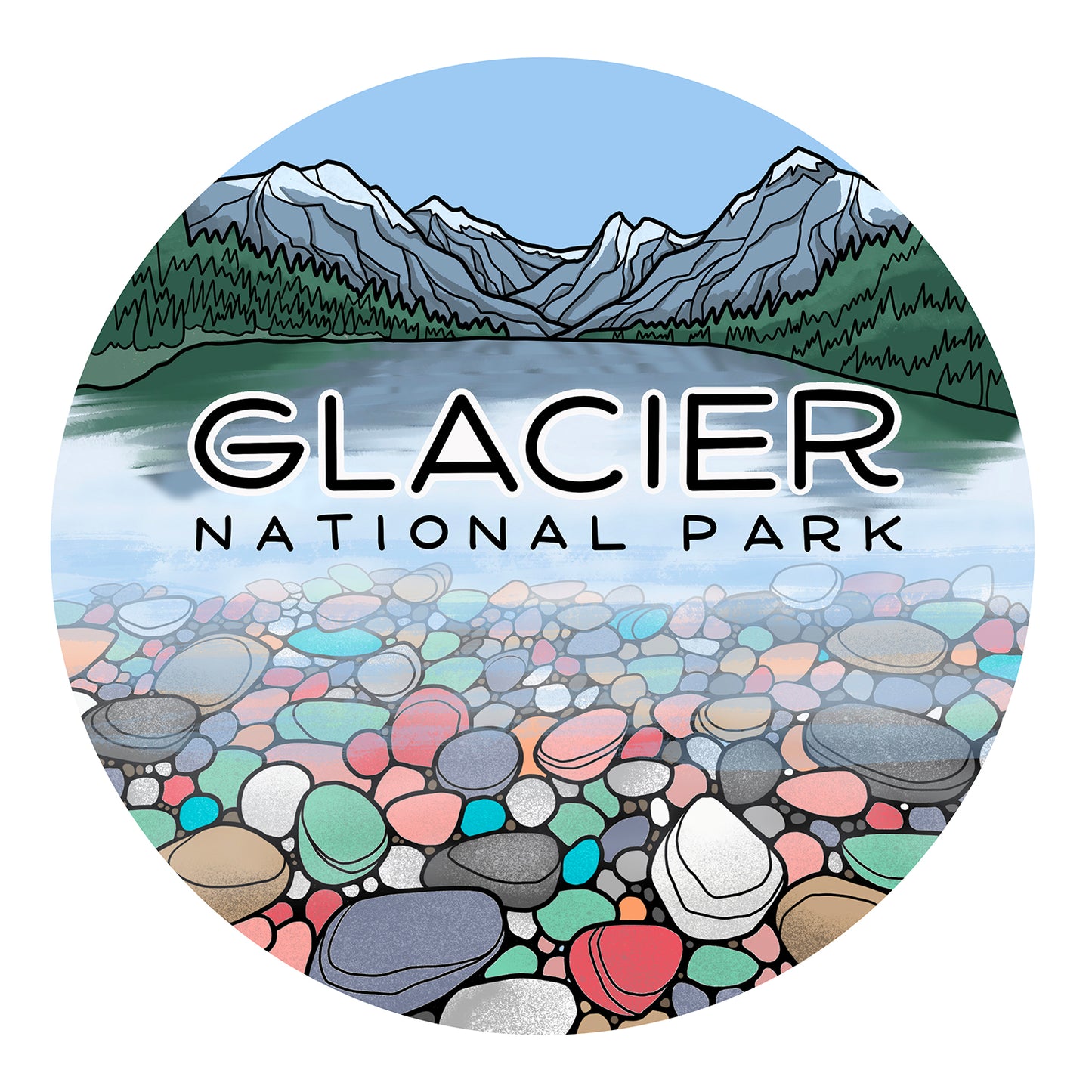 Glacier National Park, Lake McDonald sticker