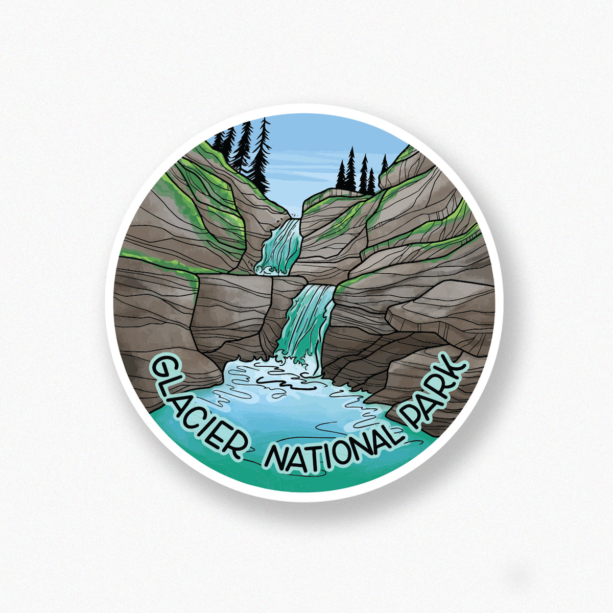 Glacier St. Mary Falls sticker