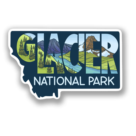 Glacier Hidden Lake sticker