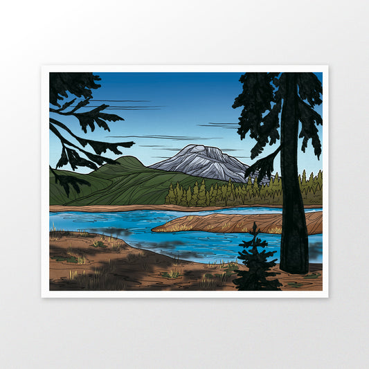 Green Lakes art print