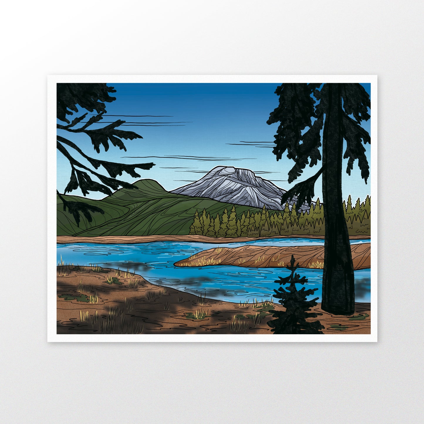 Green Lakes art print