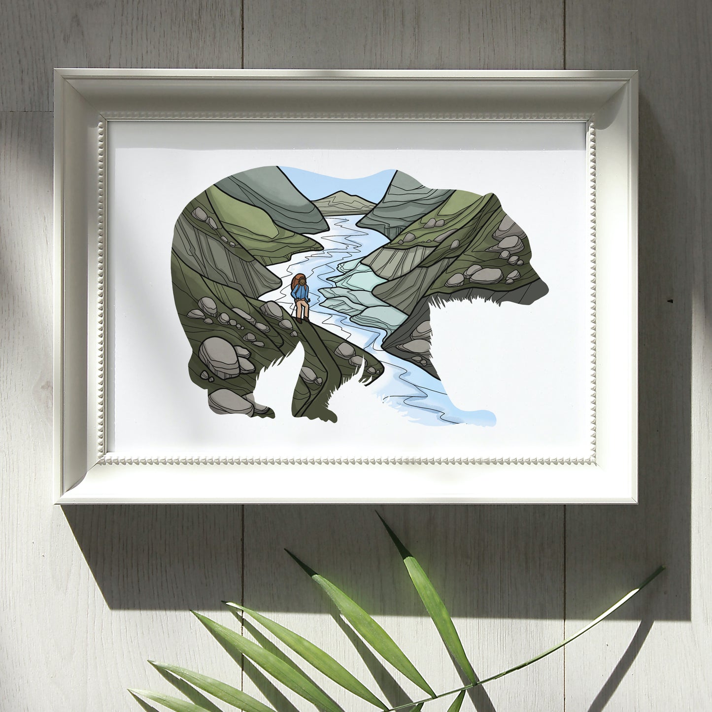 Grizzly Bear Backpacker art print