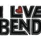I LOVE BEND sticker
