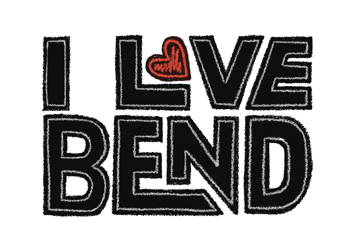 I LOVE BEND sticker