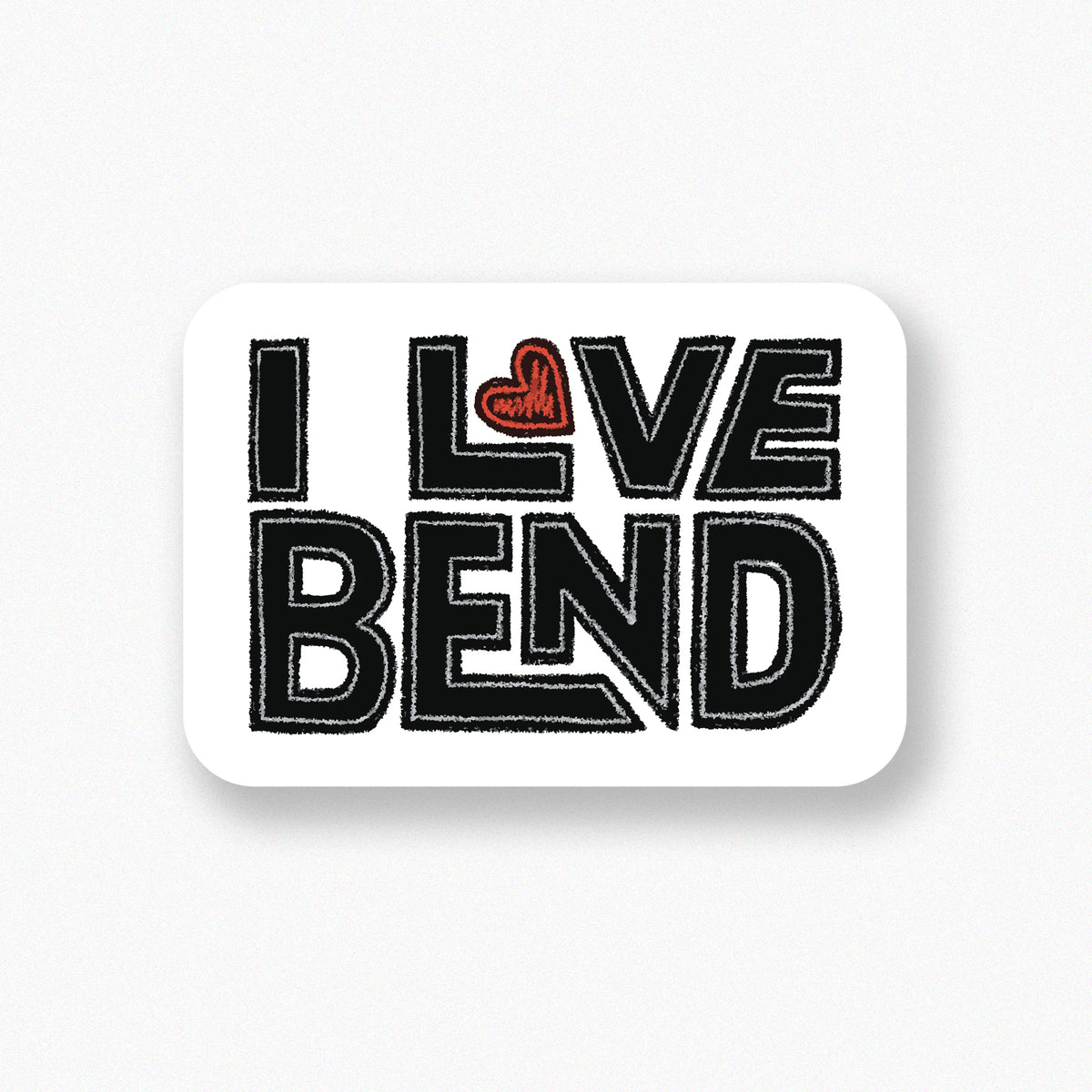 I LOVE BEND sticker