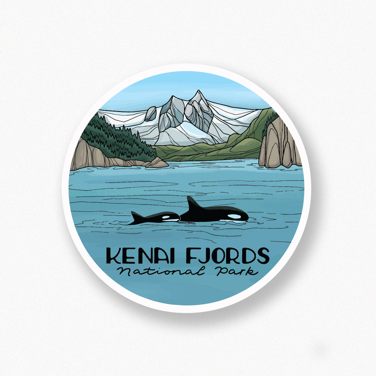 Kenai Fjords Orca sticker