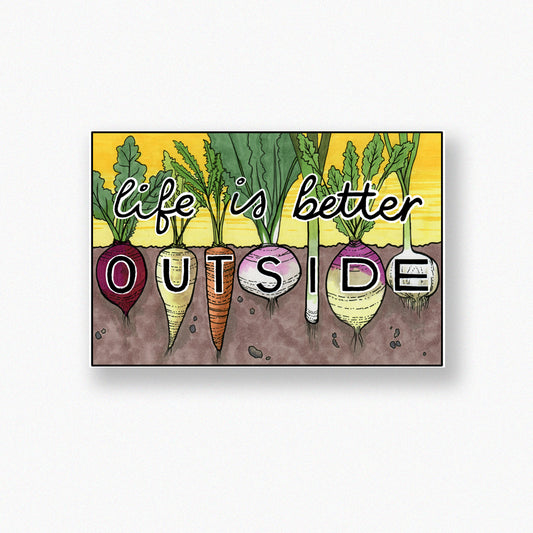 Life is Better Outside Veggies sticker