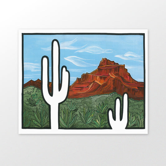 Lost Saguaro art print