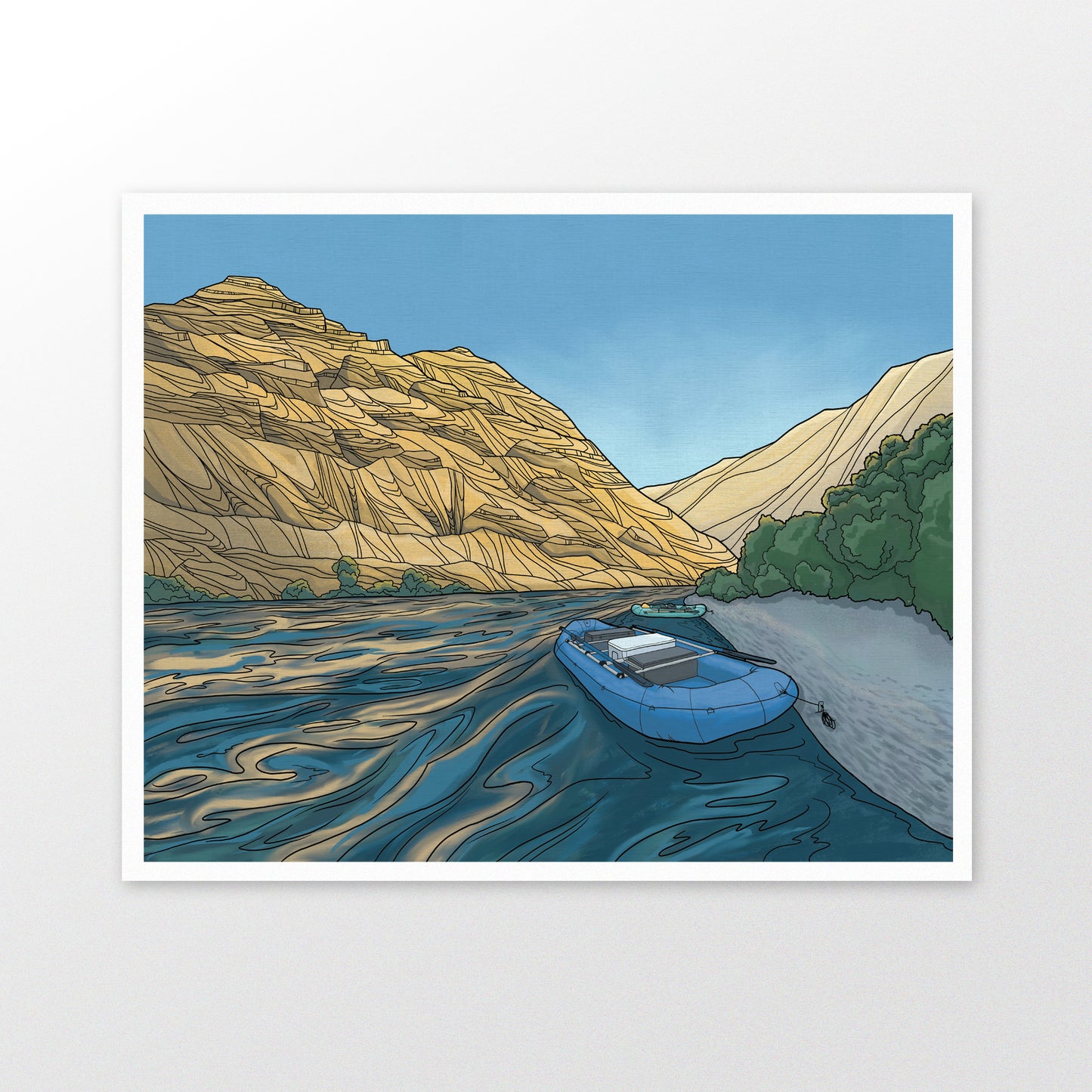 Lower Deschutes Rafting art print