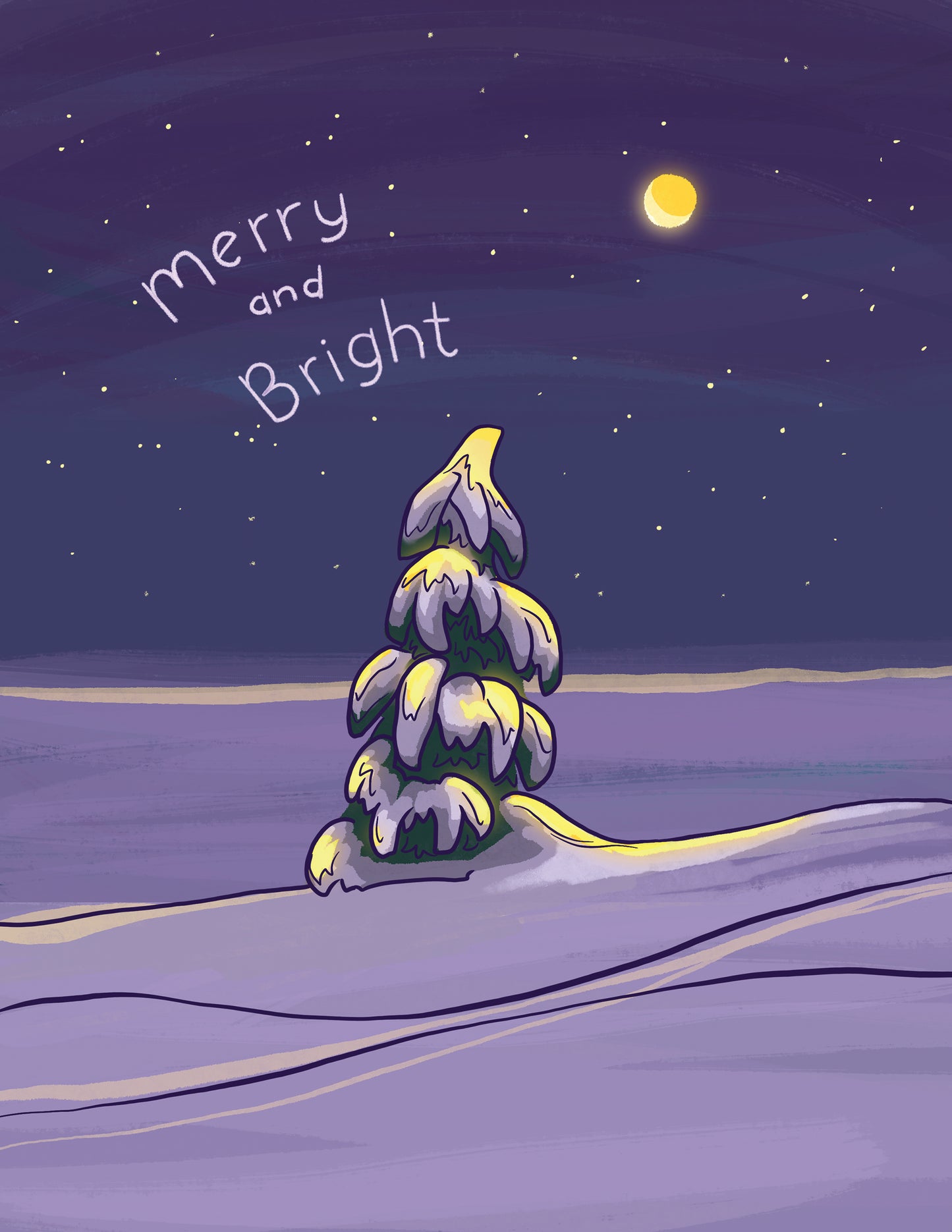 Merry and Bright holiday card