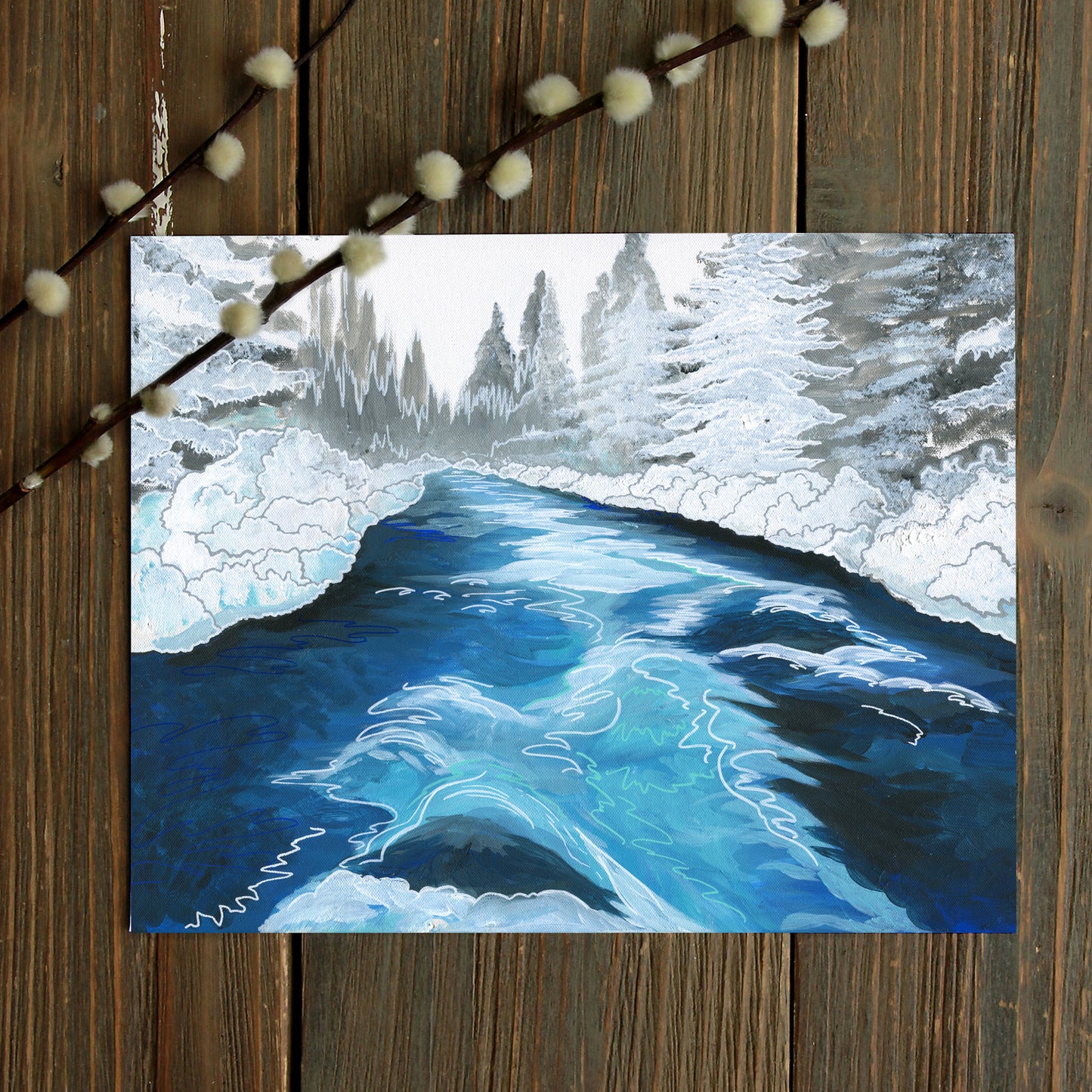 Metolius River Winter art print