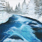 Metolius River Winter greeting card