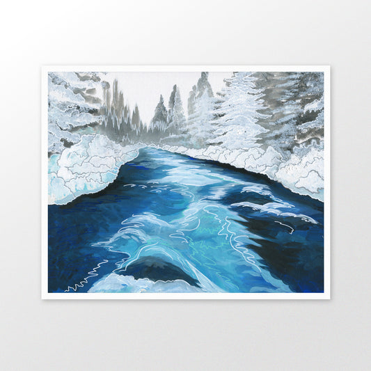 Metolius River Winter art print