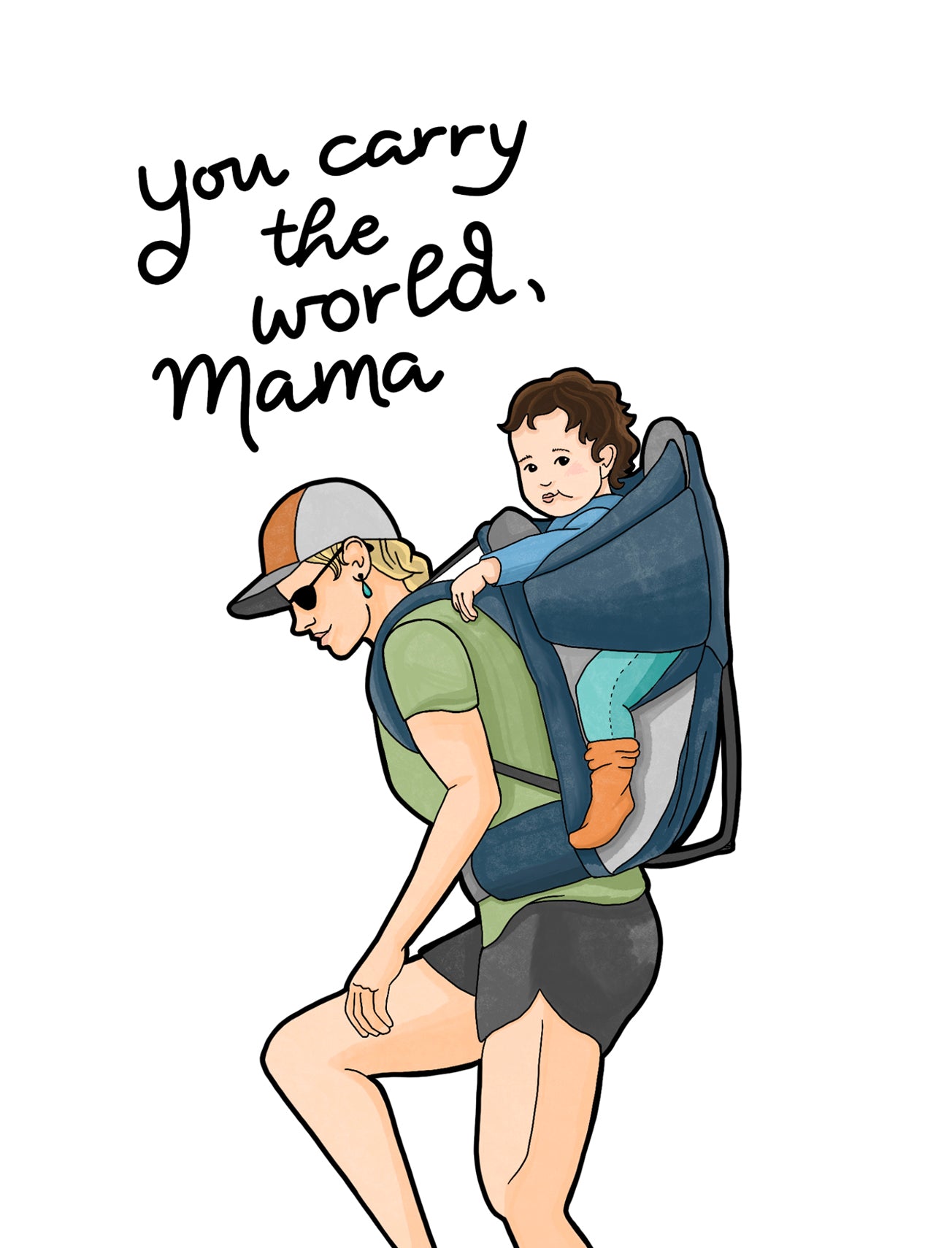 Hiking Mother's Day card