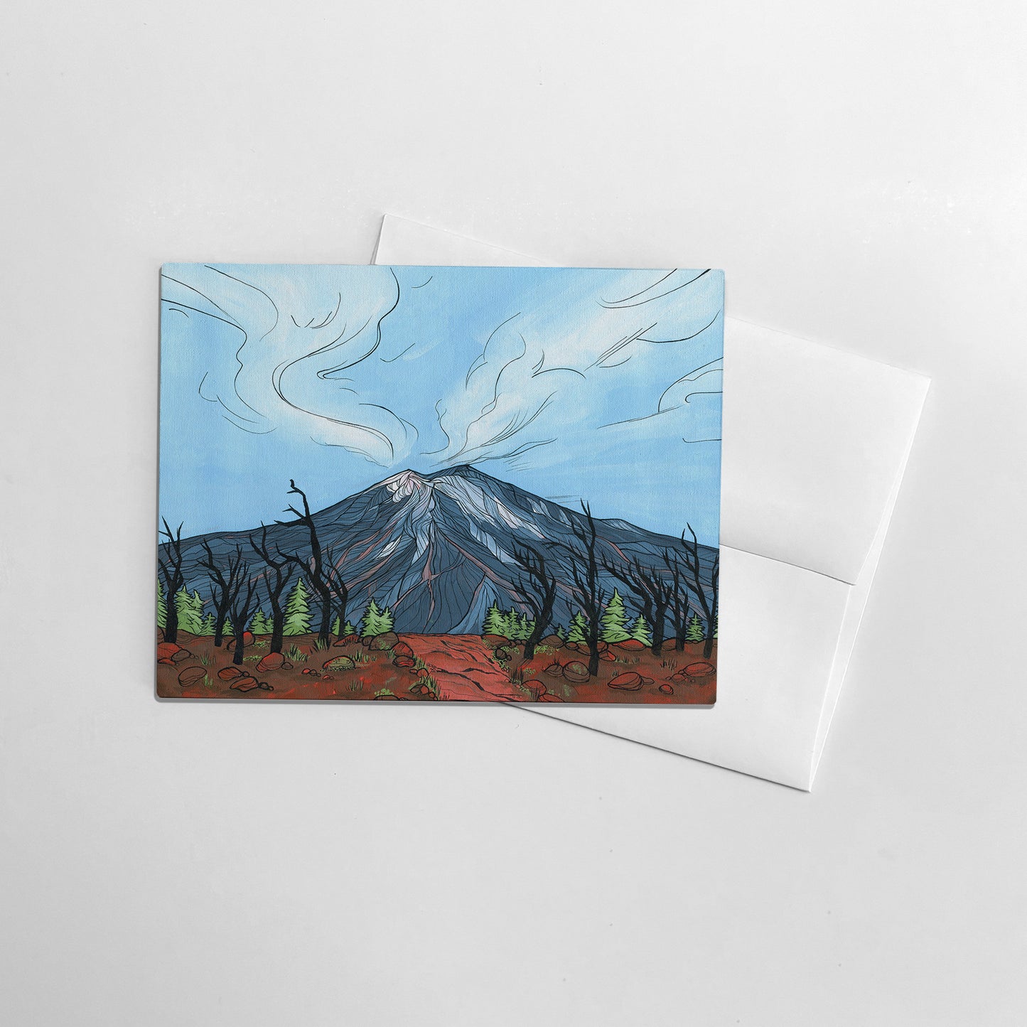 Mount Bachelor in Summer greeting card