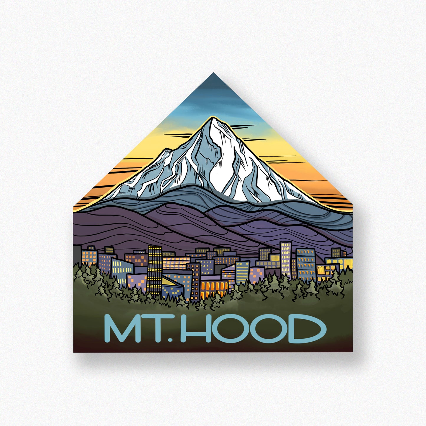 Mount Hood & Portland sticker