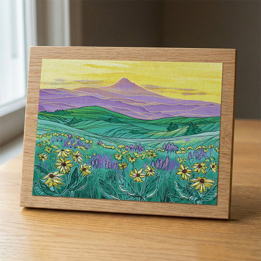Mount Hood Wildflowers wood panel print