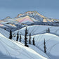 Mount Hood Winter wood panel print