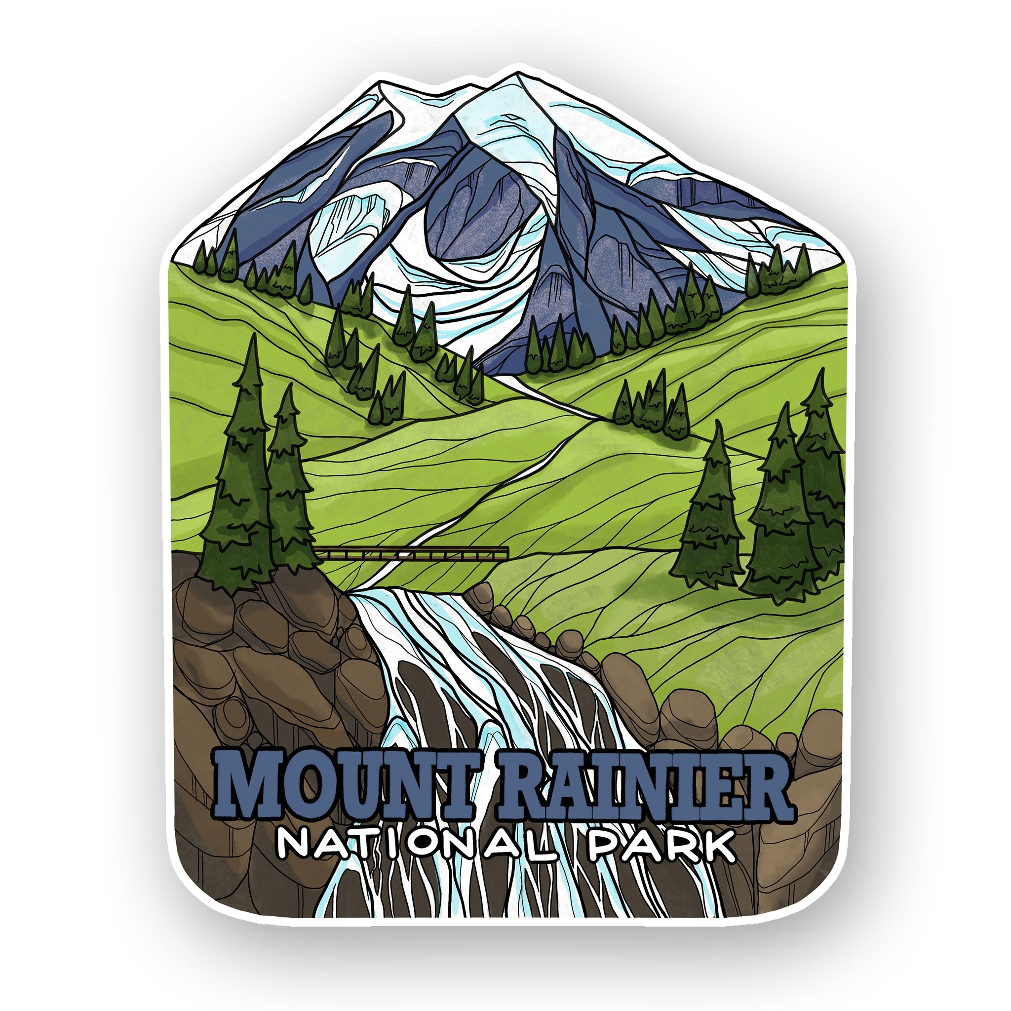 Mount Rainier National Park Sticker at Sandra Miles blog