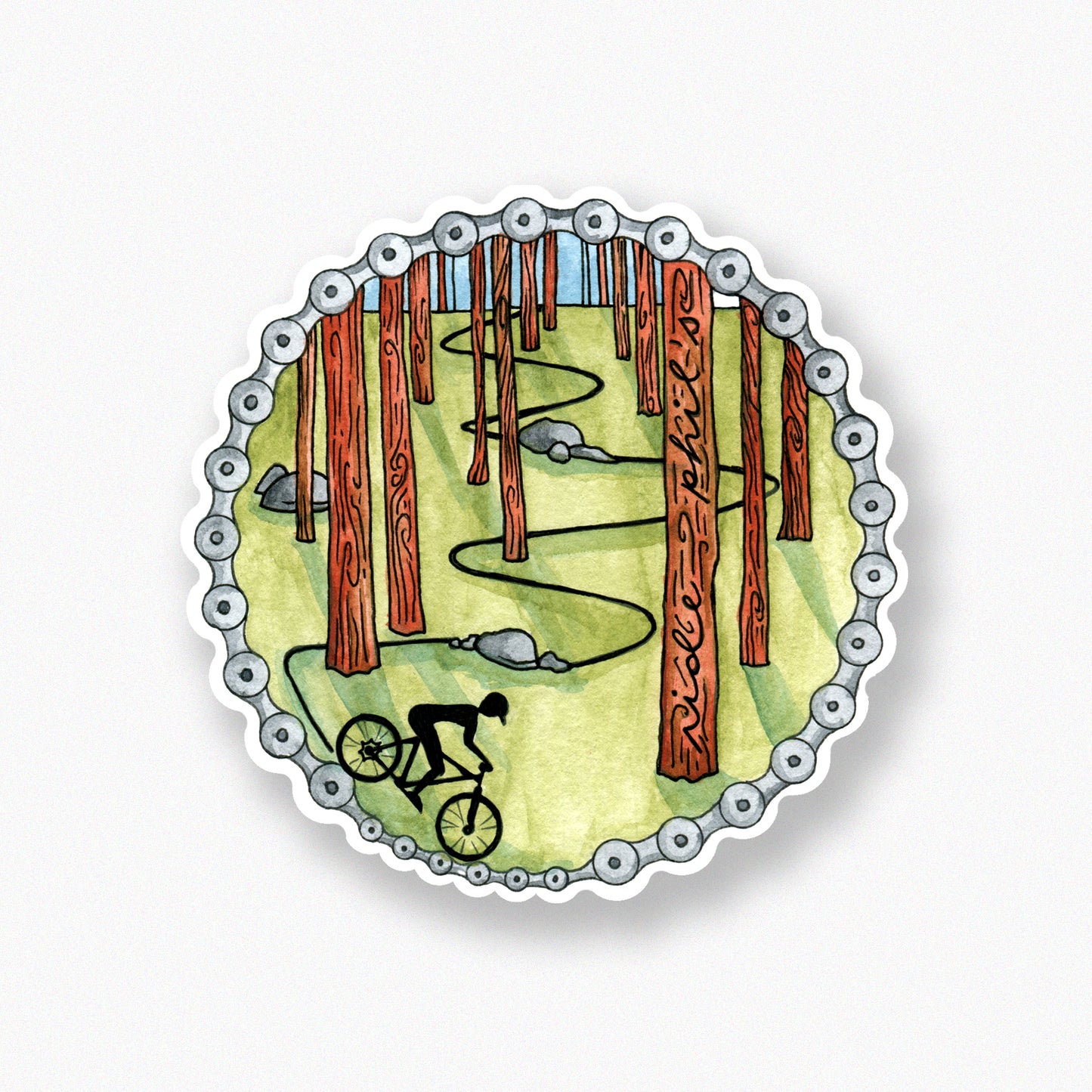 Mountain Biker sticker