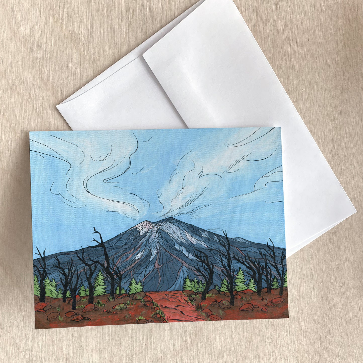 Mount Bachelor in Summer greeting card