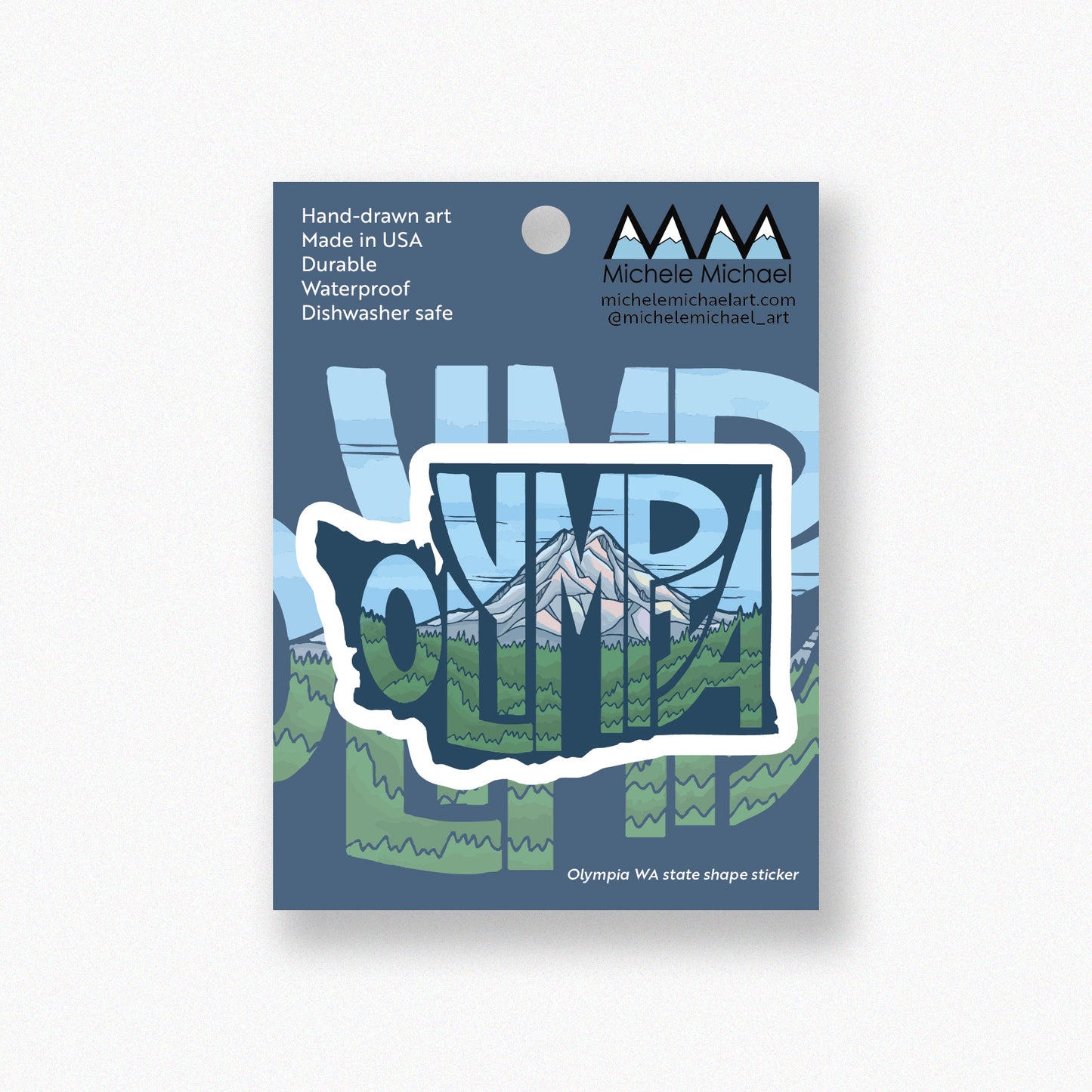 Olympia WA State Shape sticker