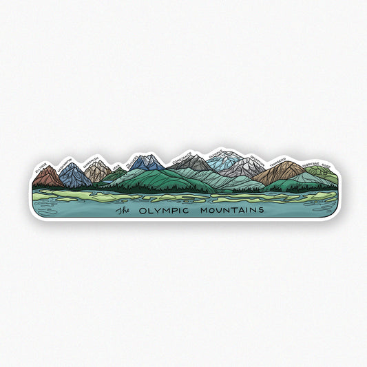 Olympic Mountains long sticker