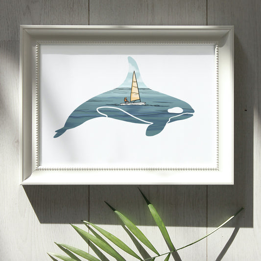 Orca Sailor art print