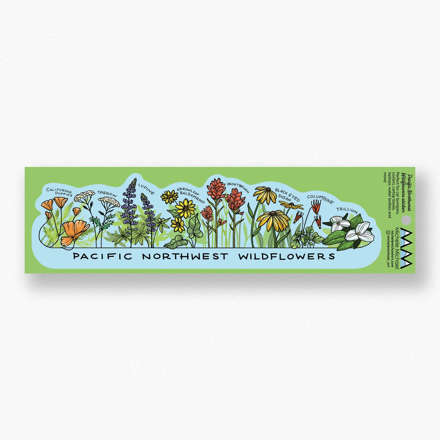 Pacific Northwest Wildflowers long sticker