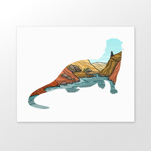 River Otter Canyon art print