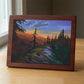 Ridgeline Sunset wood panel print