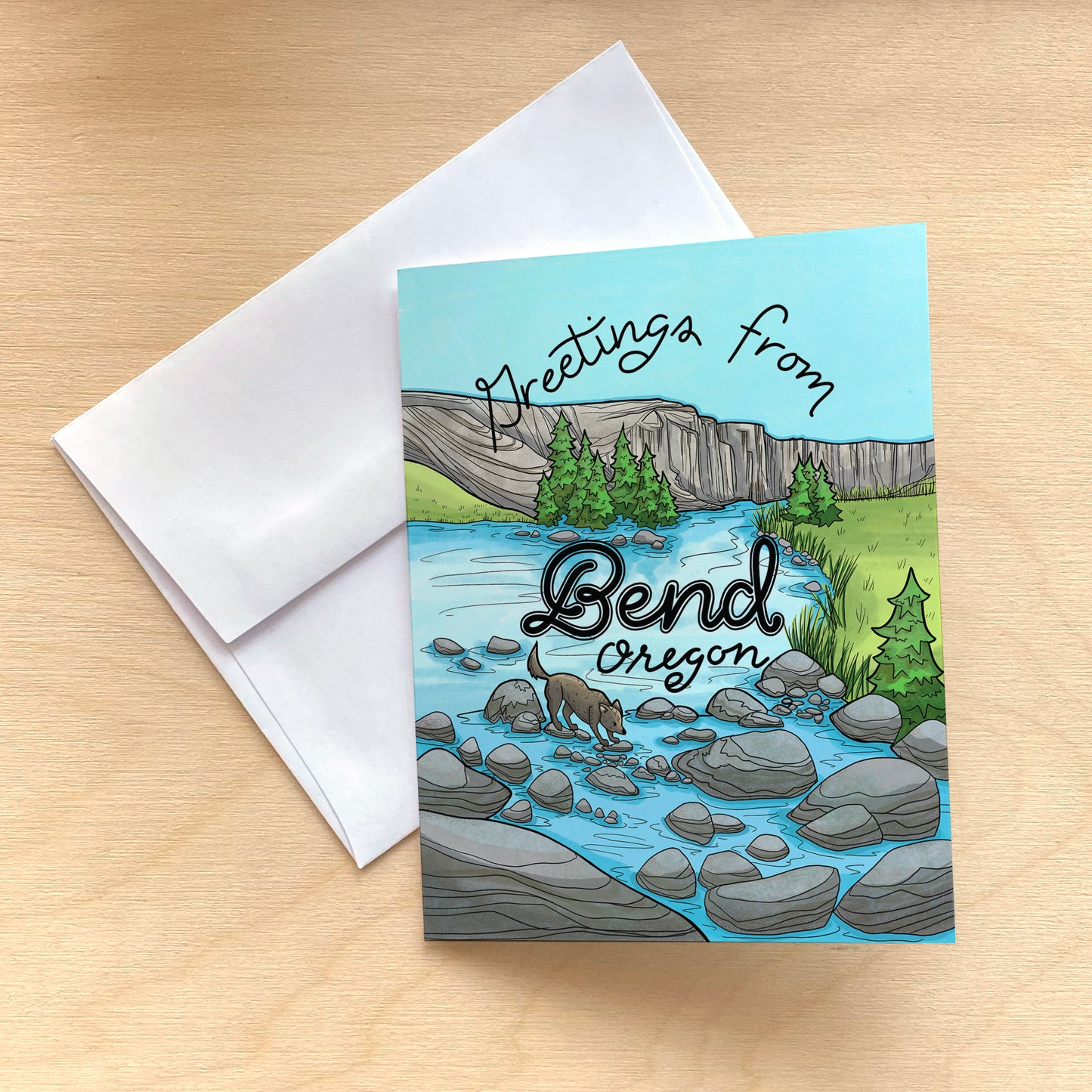 River Pup greeting card