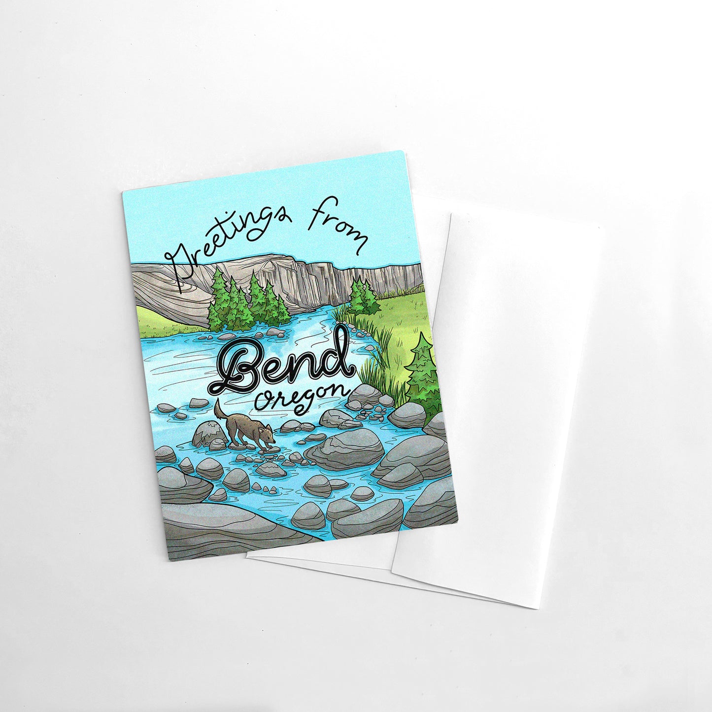 River Pup greeting card
