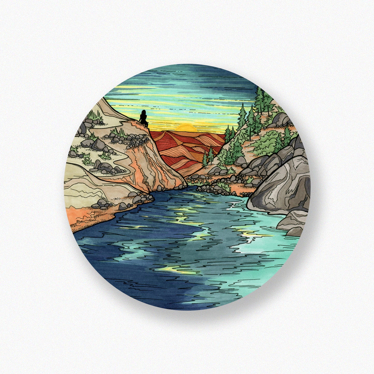 River Woman sticker