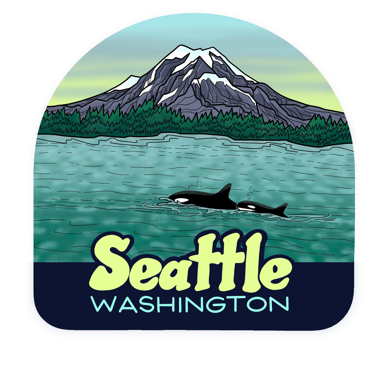 Seattle Orcas sticker