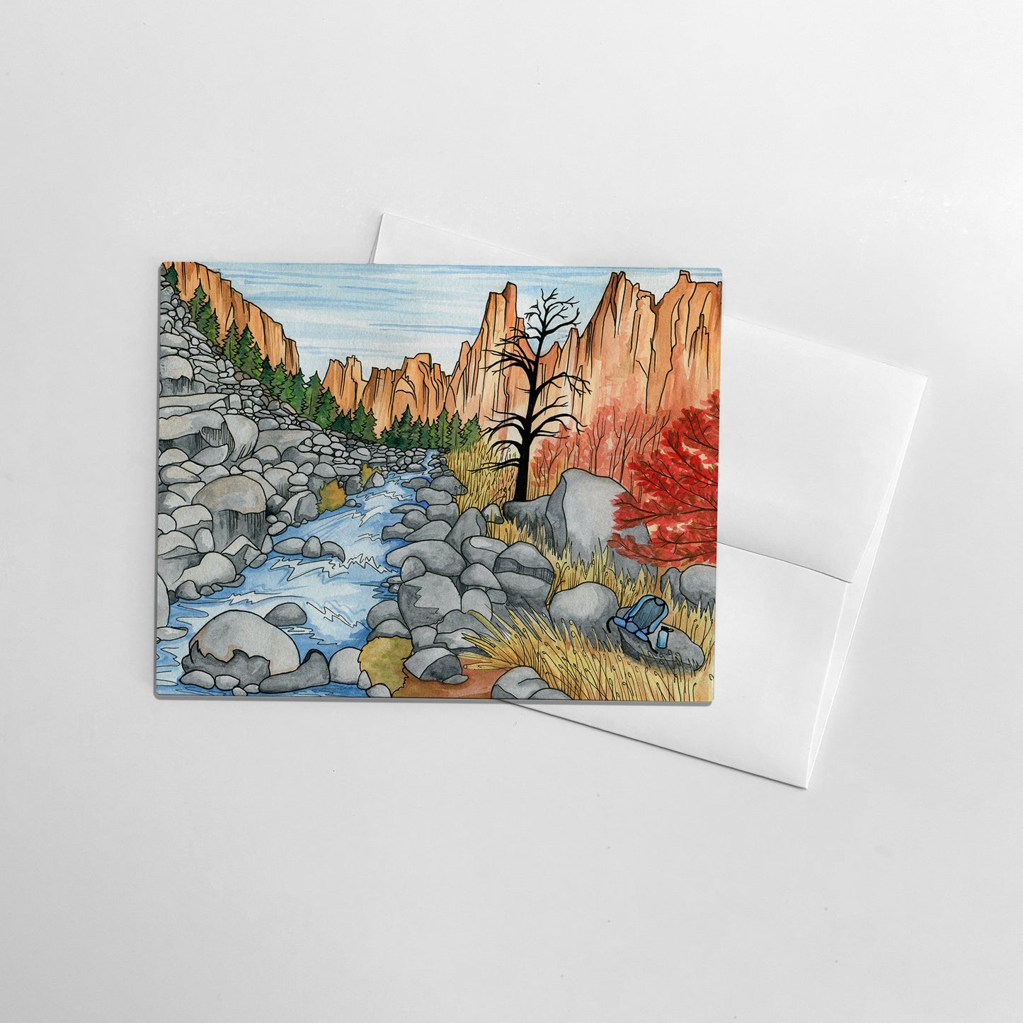 Smith Rock Gorge greeting card