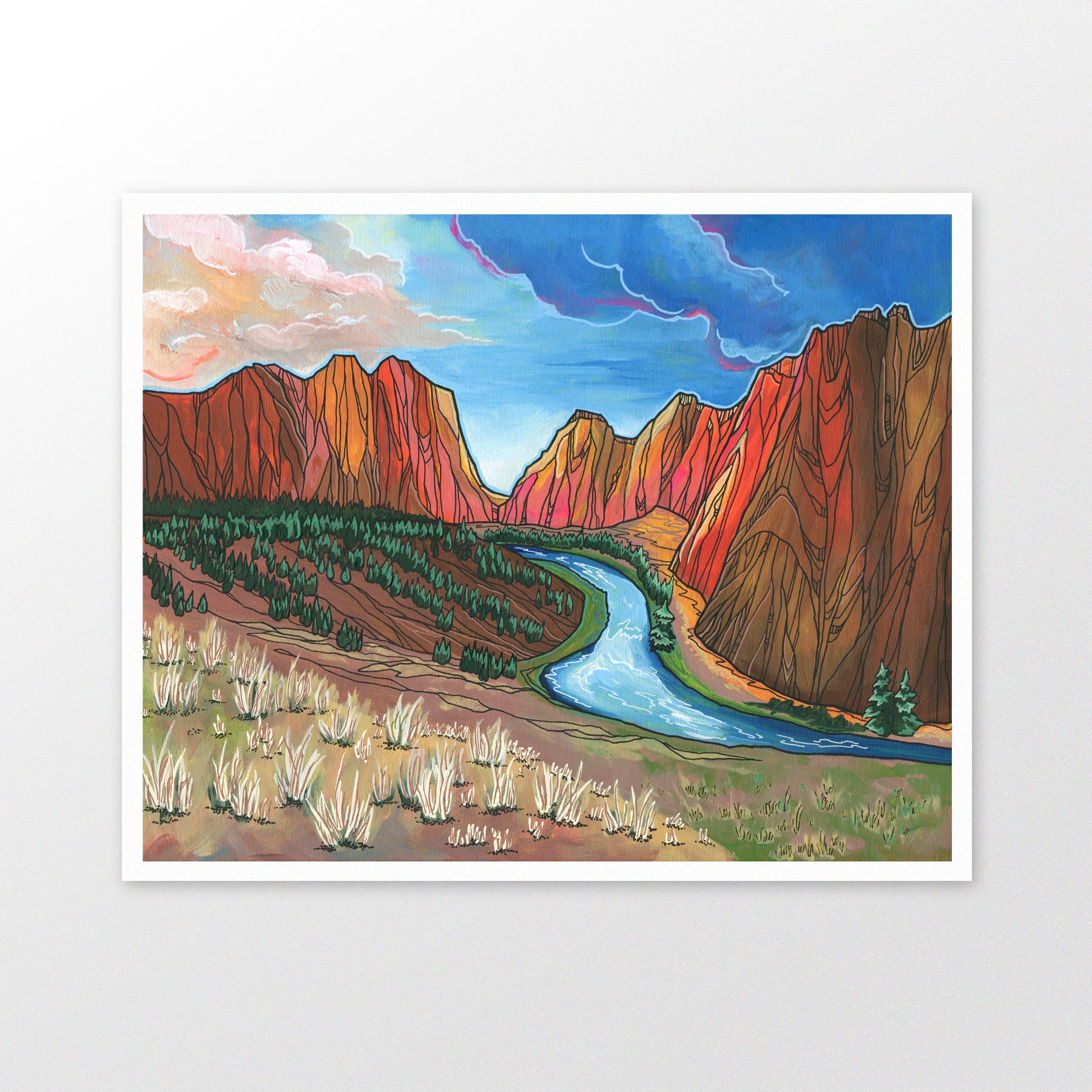 Smith Rocks Artwork Smith Rock Sunset art print – Michele Michael Art