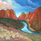 Smith Rock Sunset wood panel print