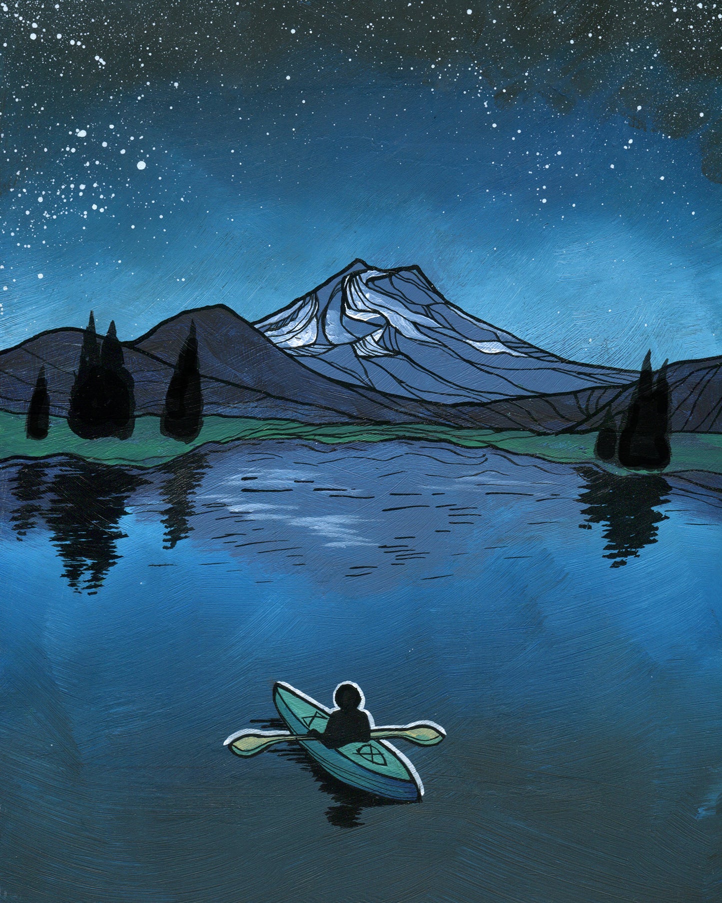 Sparks Lake Kayak greeting card