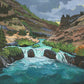 Steelhead Falls wood panel print