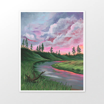 Strawberry Skies art print