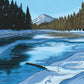 Sunriver Winter wood panel print