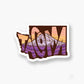 Tacoma Washington state shape sticker