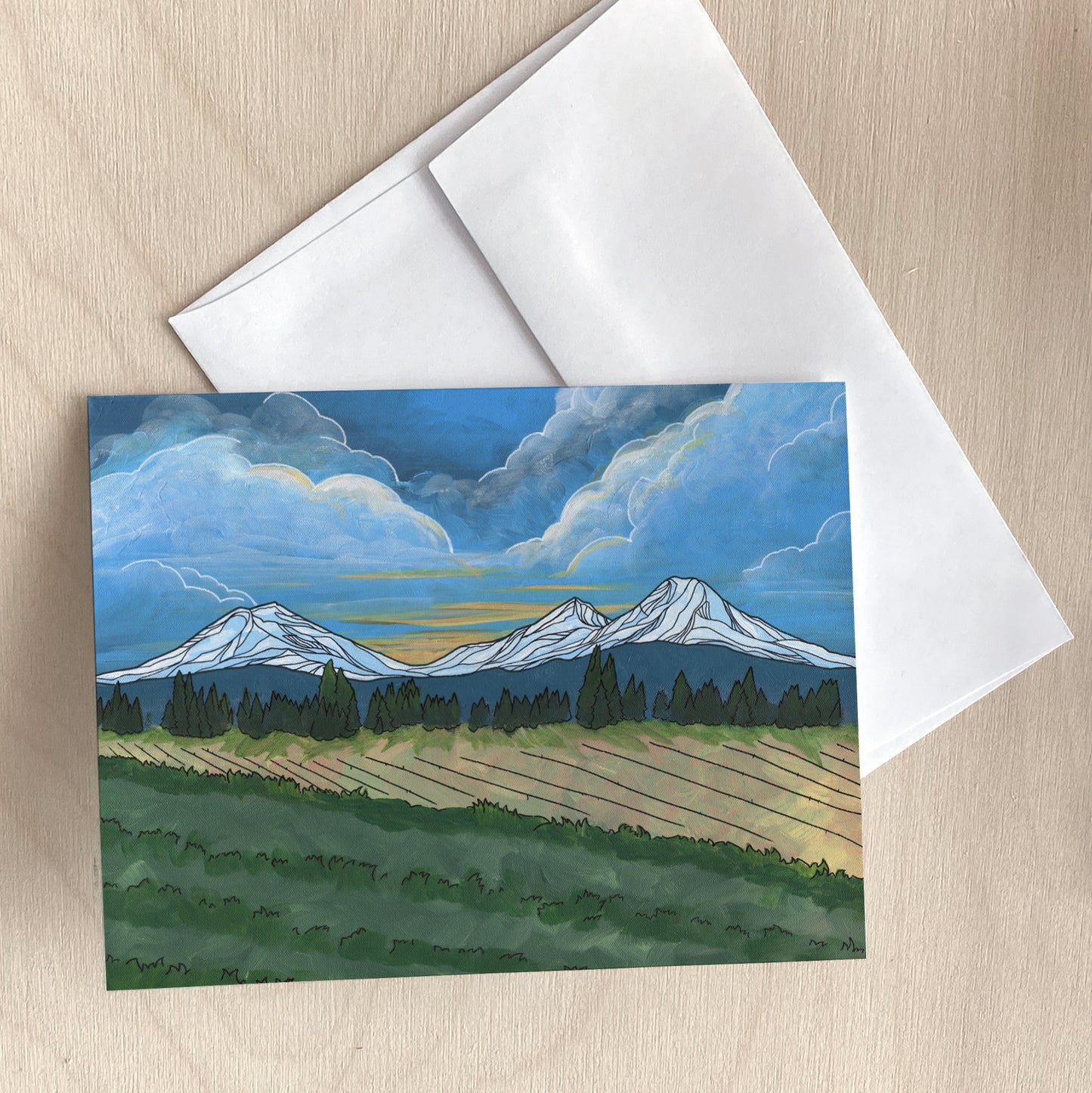 Three Sisters Storm greeting card