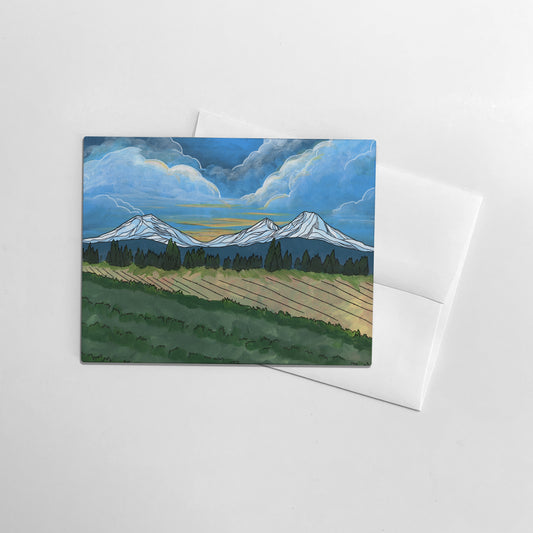 Three Sisters Storm greeting card