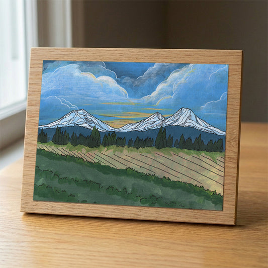 Three Sisters Storm wood panel print