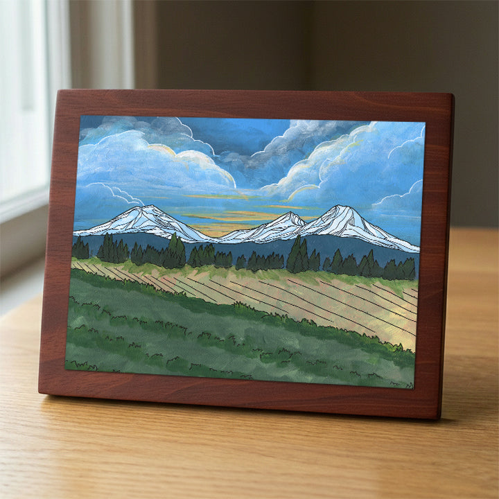 Three Sisters Storm wood panel print