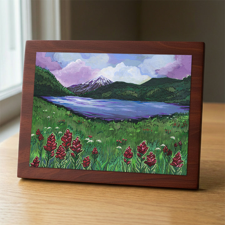 Todd Lake Meadows wood panel print