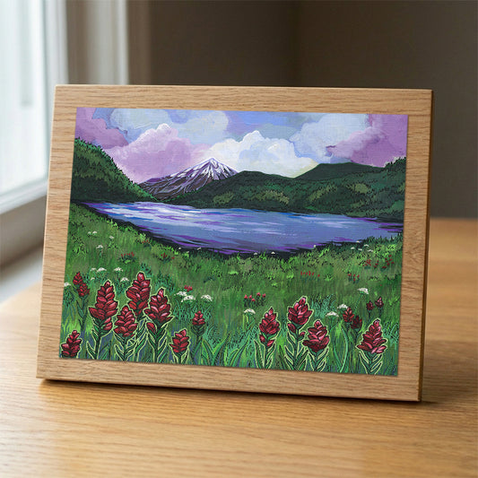 Todd Lake Meadows wood panel print